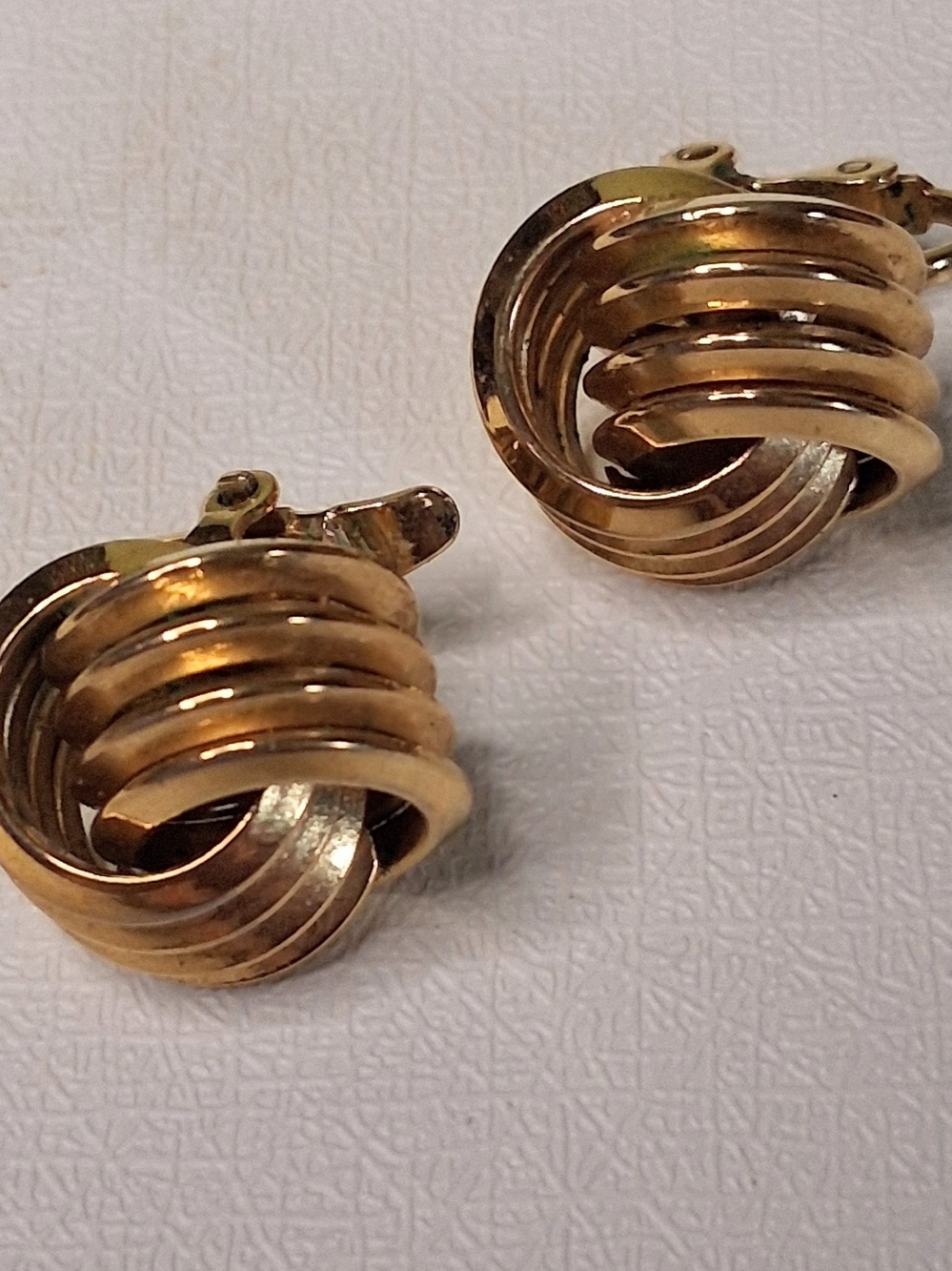 Trifari Gold-Tone Spiral Clip Earrings - Women Jewelry